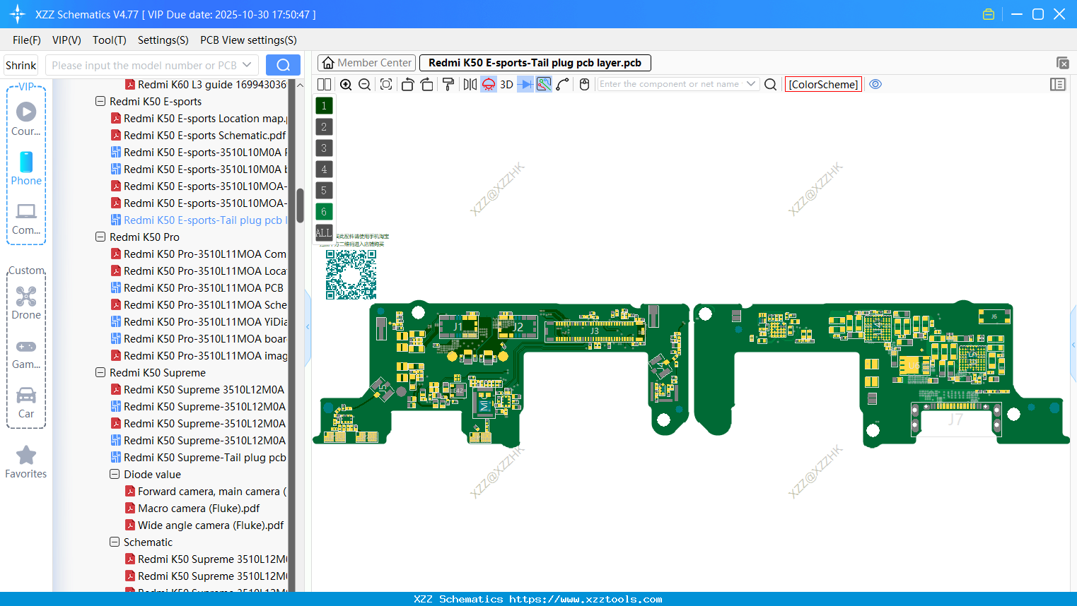 Xiaomi Redmi K50 E-sports-Tail Plug Pcb Layer